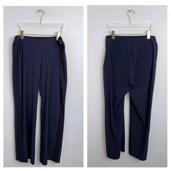 Athleta Gramercy Track Pants Navy Blue Sz 12 - Picture 4 of 16